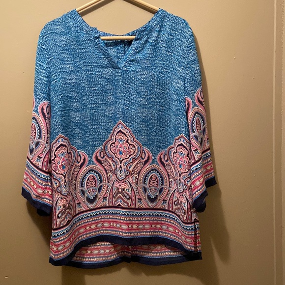 Women’s Ava Christine Button Back Tunic Top Blouse Size Medium - Picture 1 of 9